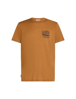 Icebreaker Men's Merino 150 Tech Lite SS Tee EVOLVING LAY - Trail - Kortærmet uldtrøje